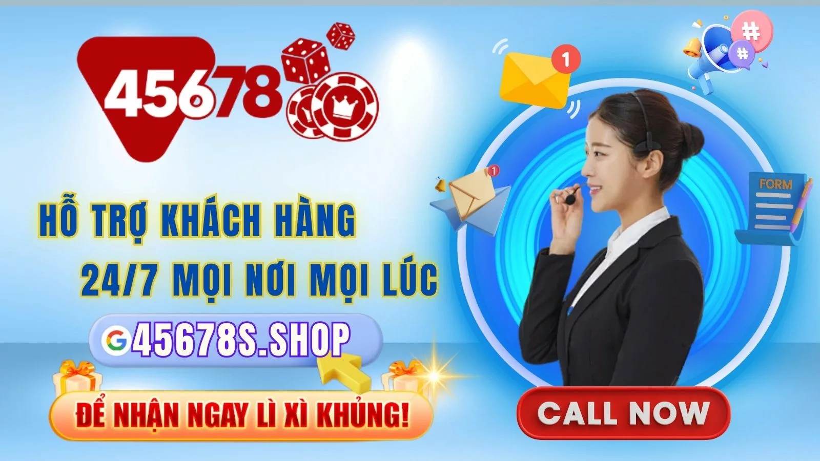 Cách thức liên hệ với dịch vụ khách hàng của 45678